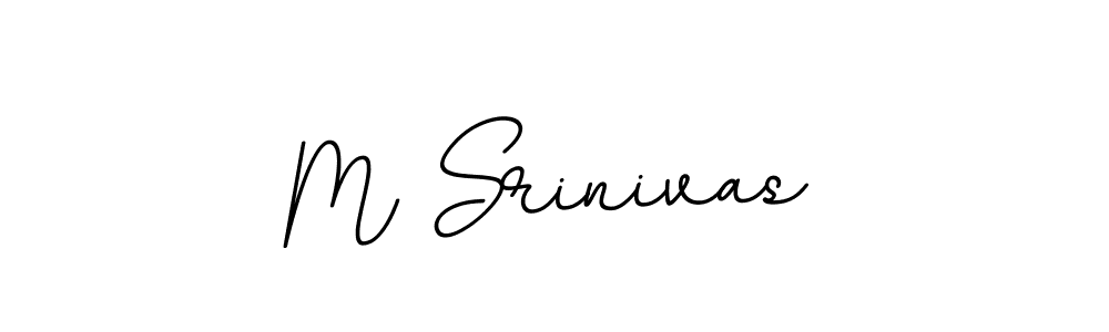 Make a beautiful signature design for name M Srinivas. With this signature (BallpointsItalic-DORy9) style, you can create a handwritten signature for free. M Srinivas signature style 11 images and pictures png