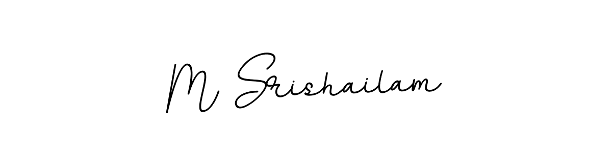 The best way (BallpointsItalic-DORy9) to make a short signature is to pick only two or three words in your name. The name M Srishailam include a total of six letters. For converting this name. M Srishailam signature style 11 images and pictures png