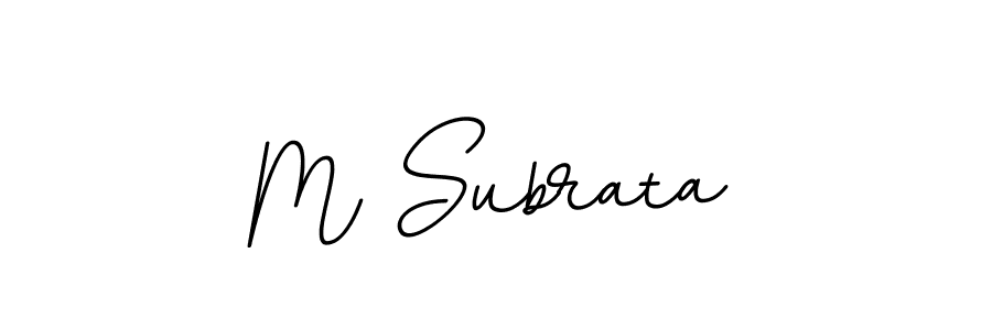 M Subrata stylish signature style. Best Handwritten Sign (BallpointsItalic-DORy9) for my name. Handwritten Signature Collection Ideas for my name M Subrata. M Subrata signature style 11 images and pictures png