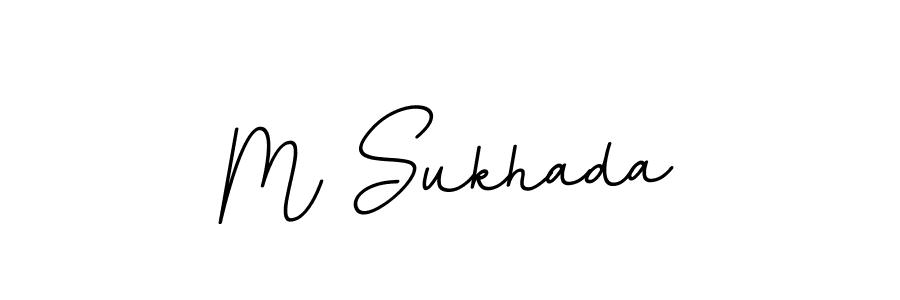 Create a beautiful signature design for name M Sukhada. With this signature (BallpointsItalic-DORy9) fonts, you can make a handwritten signature for free. M Sukhada signature style 11 images and pictures png