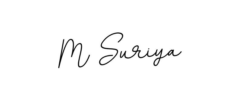 How to make M Suriya name signature. Use BallpointsItalic-DORy9 style for creating short signs online. This is the latest handwritten sign. M Suriya signature style 11 images and pictures png