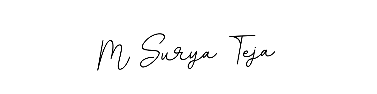 Make a beautiful signature design for name M Surya Teja. With this signature (BallpointsItalic-DORy9) style, you can create a handwritten signature for free. M Surya Teja signature style 11 images and pictures png