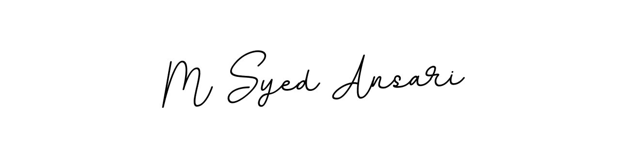How to make M Syed Ansari name signature. Use BallpointsItalic-DORy9 style for creating short signs online. This is the latest handwritten sign. M Syed Ansari signature style 11 images and pictures png