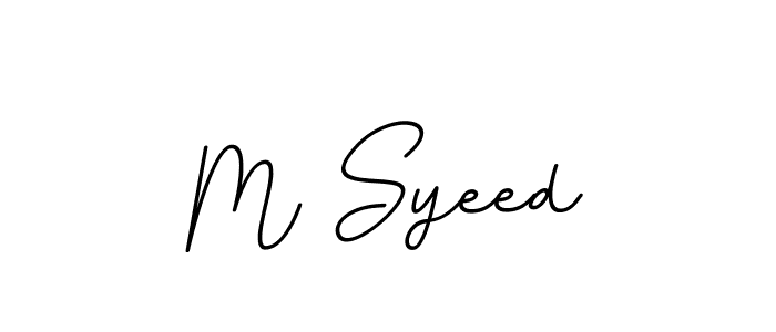 Use a signature maker to create a handwritten signature online. With this signature software, you can design (BallpointsItalic-DORy9) your own signature for name M Syeed. M Syeed signature style 11 images and pictures png