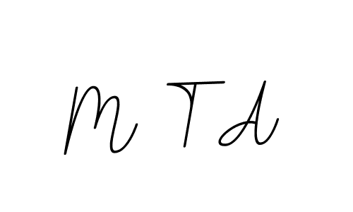 You should practise on your own different ways (BallpointsItalic-DORy9) to write your name (M T A) in signature. don't let someone else do it for you. M T A signature style 11 images and pictures png