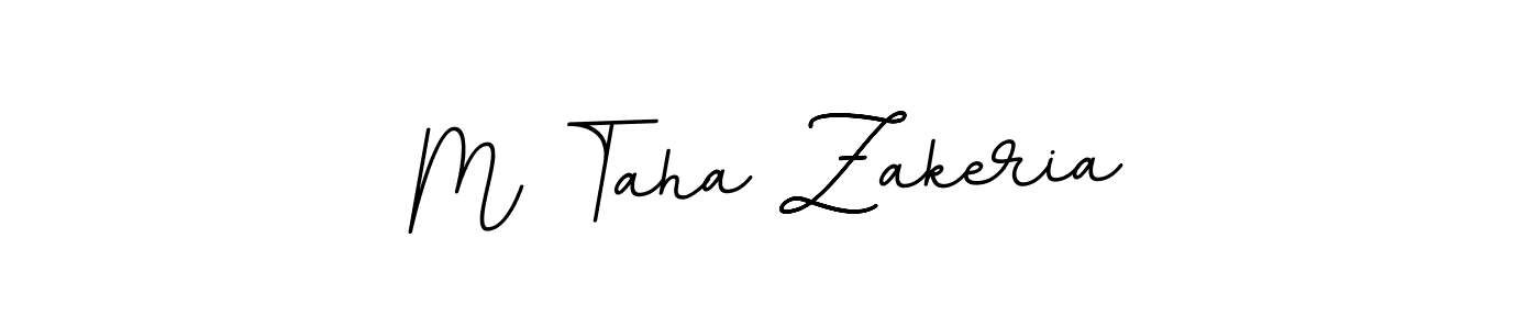 Design your own signature with our free online signature maker. With this signature software, you can create a handwritten (BallpointsItalic-DORy9) signature for name M Taha Zakeria. M Taha Zakeria signature style 11 images and pictures png
