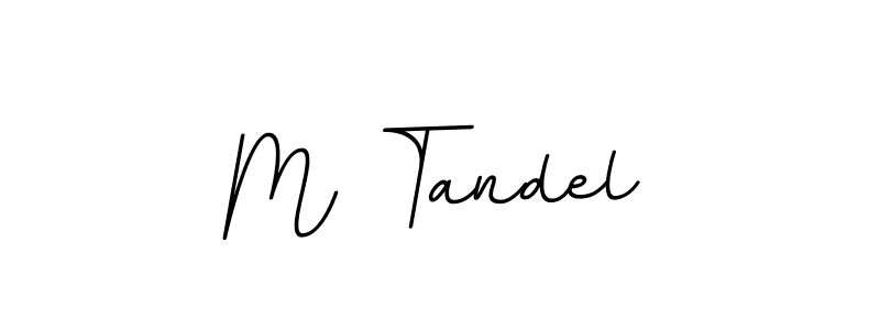 Design your own signature with our free online signature maker. With this signature software, you can create a handwritten (BallpointsItalic-DORy9) signature for name M Tandel. M Tandel signature style 11 images and pictures png