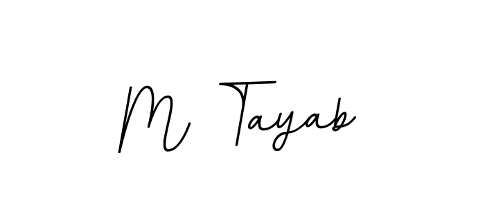 Create a beautiful signature design for name M Tayab. With this signature (BallpointsItalic-DORy9) fonts, you can make a handwritten signature for free. M Tayab signature style 11 images and pictures png