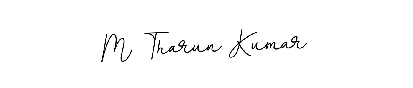 This is the best signature style for the M Tharun Kumar name. Also you like these signature font (BallpointsItalic-DORy9). Mix name signature. M Tharun Kumar signature style 11 images and pictures png