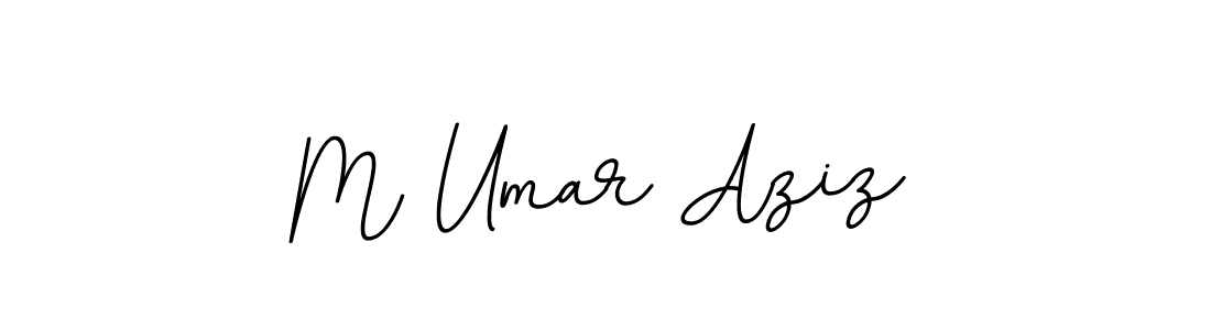 Make a beautiful signature design for name M Umar Aziz. With this signature (BallpointsItalic-DORy9) style, you can create a handwritten signature for free. M Umar Aziz signature style 11 images and pictures png