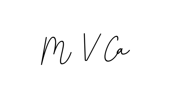 Create a beautiful signature design for name M V Ca. With this signature (BallpointsItalic-DORy9) fonts, you can make a handwritten signature for free. M V Ca signature style 11 images and pictures png