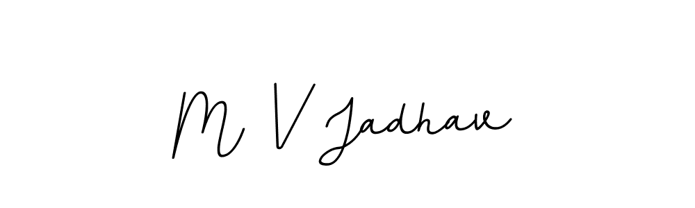 You should practise on your own different ways (BallpointsItalic-DORy9) to write your name (M V Jadhav) in signature. don't let someone else do it for you. M V Jadhav signature style 11 images and pictures png