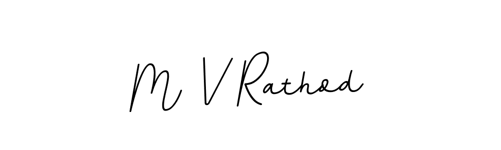 Make a beautiful signature design for name M V Rathod. With this signature (BallpointsItalic-DORy9) style, you can create a handwritten signature for free. M V Rathod signature style 11 images and pictures png