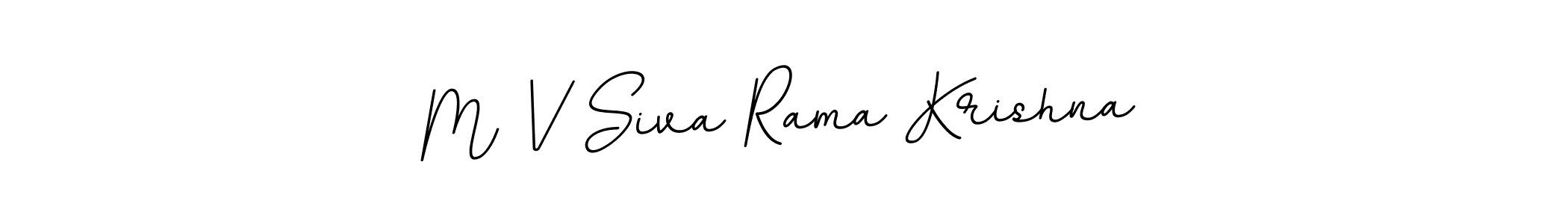 The best way (BallpointsItalic-DORy9) to make a short signature is to pick only two or three words in your name. The name M V Siva Rama Krishna include a total of six letters. For converting this name. M V Siva Rama Krishna signature style 11 images and pictures png