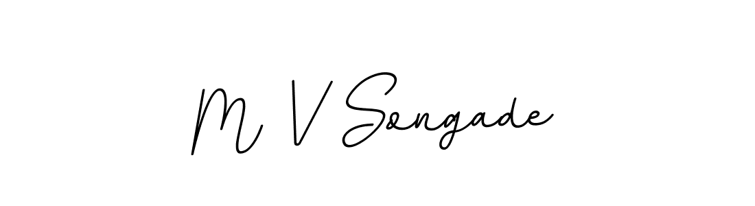 How to Draw M V Songade signature style? BallpointsItalic-DORy9 is a latest design signature styles for name M V Songade. M V Songade signature style 11 images and pictures png