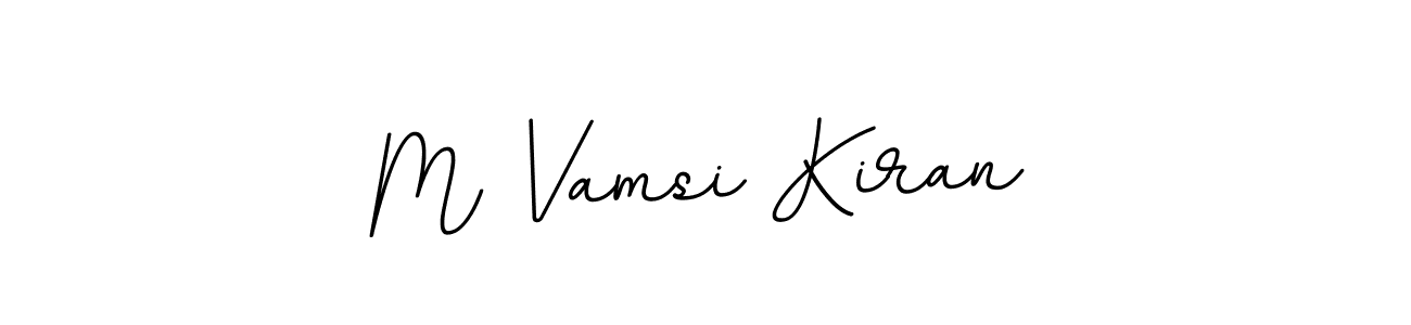 Design your own signature with our free online signature maker. With this signature software, you can create a handwritten (BallpointsItalic-DORy9) signature for name M Vamsi Kiran. M Vamsi Kiran signature style 11 images and pictures png