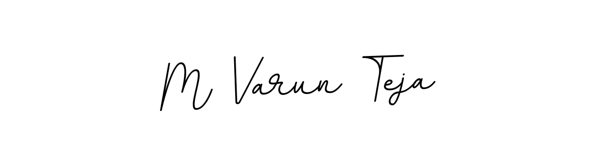 How to make M Varun Teja name signature. Use BallpointsItalic-DORy9 style for creating short signs online. This is the latest handwritten sign. M Varun Teja signature style 11 images and pictures png