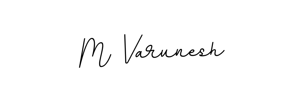 This is the best signature style for the M Varunesh name. Also you like these signature font (BallpointsItalic-DORy9). Mix name signature. M Varunesh signature style 11 images and pictures png