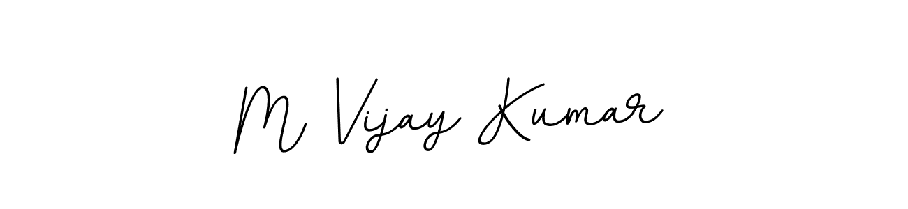 Make a beautiful signature design for name M Vijay Kumar. With this signature (BallpointsItalic-DORy9) style, you can create a handwritten signature for free. M Vijay Kumar signature style 11 images and pictures png