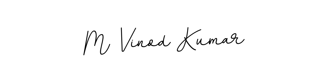 Design your own signature with our free online signature maker. With this signature software, you can create a handwritten (BallpointsItalic-DORy9) signature for name M Vinod Kumar. M Vinod Kumar signature style 11 images and pictures png