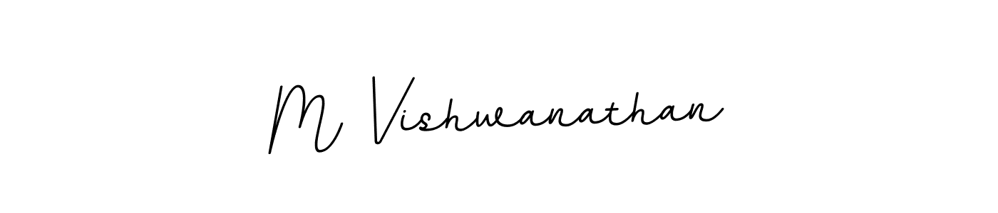 Make a beautiful signature design for name M Vishwanathan. With this signature (BallpointsItalic-DORy9) style, you can create a handwritten signature for free. M Vishwanathan signature style 11 images and pictures png