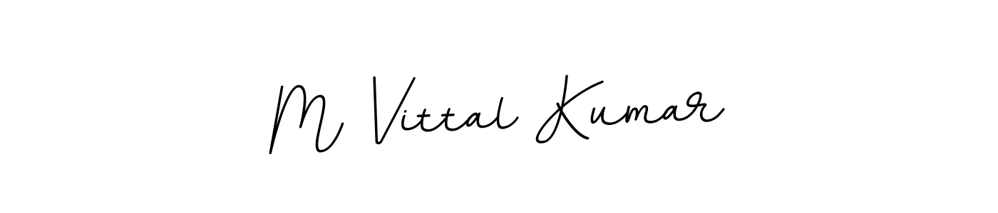 Use a signature maker to create a handwritten signature online. With this signature software, you can design (BallpointsItalic-DORy9) your own signature for name M Vittal Kumar. M Vittal Kumar signature style 11 images and pictures png