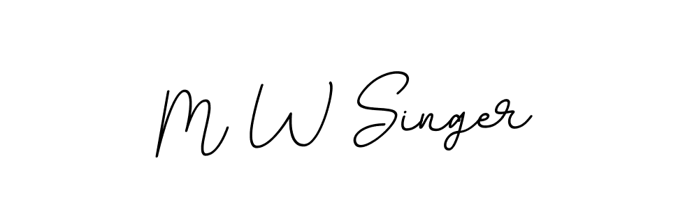 Also we have M W Singer name is the best signature style. Create professional handwritten signature collection using BallpointsItalic-DORy9 autograph style. M W Singer signature style 11 images and pictures png