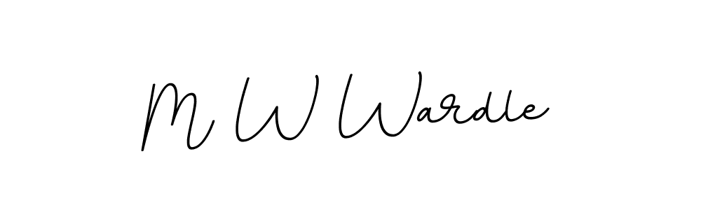 How to make M W Wardle name signature. Use BallpointsItalic-DORy9 style for creating short signs online. This is the latest handwritten sign. M W Wardle signature style 11 images and pictures png
