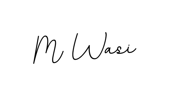 Use a signature maker to create a handwritten signature online. With this signature software, you can design (BallpointsItalic-DORy9) your own signature for name M Wasi. M Wasi signature style 11 images and pictures png