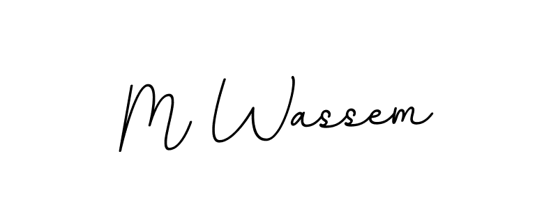 The best way (BallpointsItalic-DORy9) to make a short signature is to pick only two or three words in your name. The name M Wassem include a total of six letters. For converting this name. M Wassem signature style 11 images and pictures png