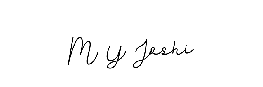 M Y Joshi stylish signature style. Best Handwritten Sign (BallpointsItalic-DORy9) for my name. Handwritten Signature Collection Ideas for my name M Y Joshi. M Y Joshi signature style 11 images and pictures png