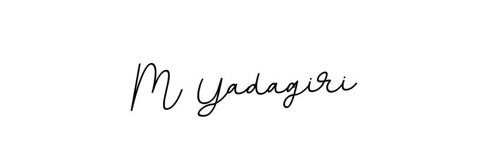 Create a beautiful signature design for name M Yadagiri. With this signature (BallpointsItalic-DORy9) fonts, you can make a handwritten signature for free. M Yadagiri signature style 11 images and pictures png