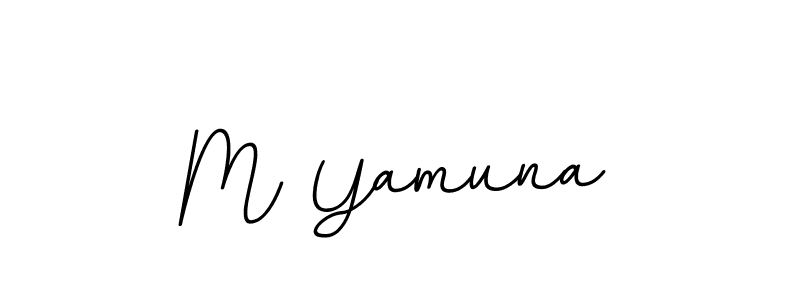 Use a signature maker to create a handwritten signature online. With this signature software, you can design (BallpointsItalic-DORy9) your own signature for name M Yamuna. M Yamuna signature style 11 images and pictures png