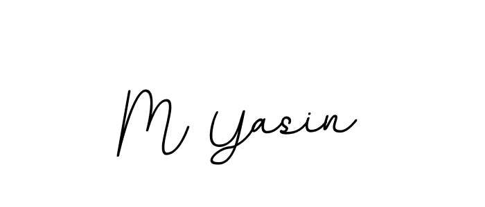 The best way (BallpointsItalic-DORy9) to make a short signature is to pick only two or three words in your name. The name M Yasin include a total of six letters. For converting this name. M Yasin signature style 11 images and pictures png