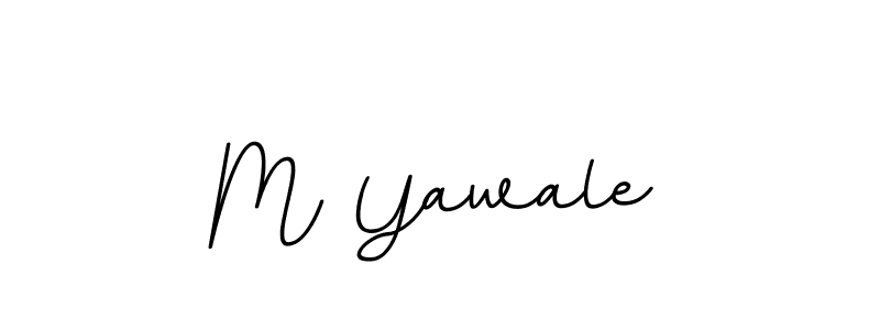 M Yawale stylish signature style. Best Handwritten Sign (BallpointsItalic-DORy9) for my name. Handwritten Signature Collection Ideas for my name M Yawale. M Yawale signature style 11 images and pictures png