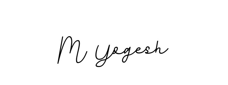 Design your own signature with our free online signature maker. With this signature software, you can create a handwritten (BallpointsItalic-DORy9) signature for name M Yogesh. M Yogesh signature style 11 images and pictures png