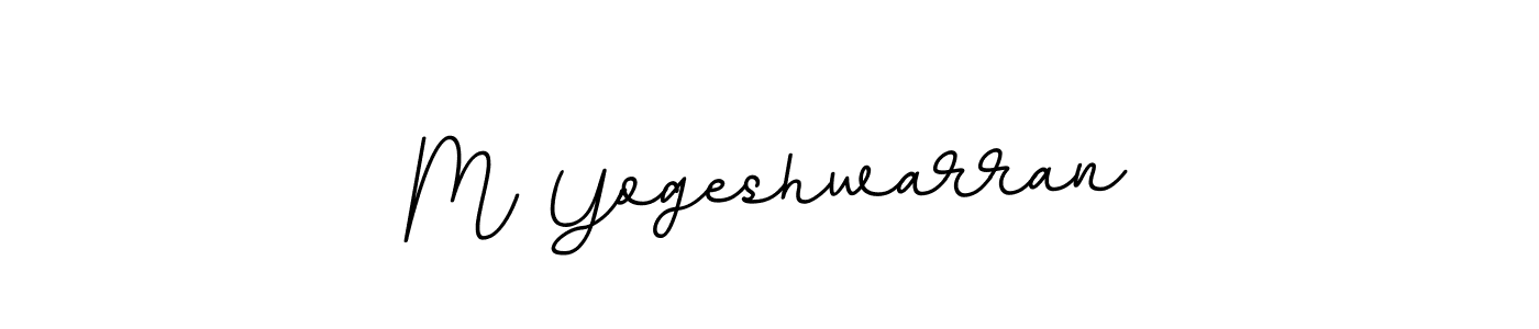 Create a beautiful signature design for name M Yogeshwarran. With this signature (BallpointsItalic-DORy9) fonts, you can make a handwritten signature for free. M Yogeshwarran signature style 11 images and pictures png