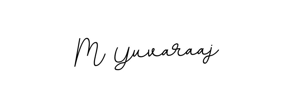 Use a signature maker to create a handwritten signature online. With this signature software, you can design (BallpointsItalic-DORy9) your own signature for name M Yuvaraaj. M Yuvaraaj signature style 11 images and pictures png