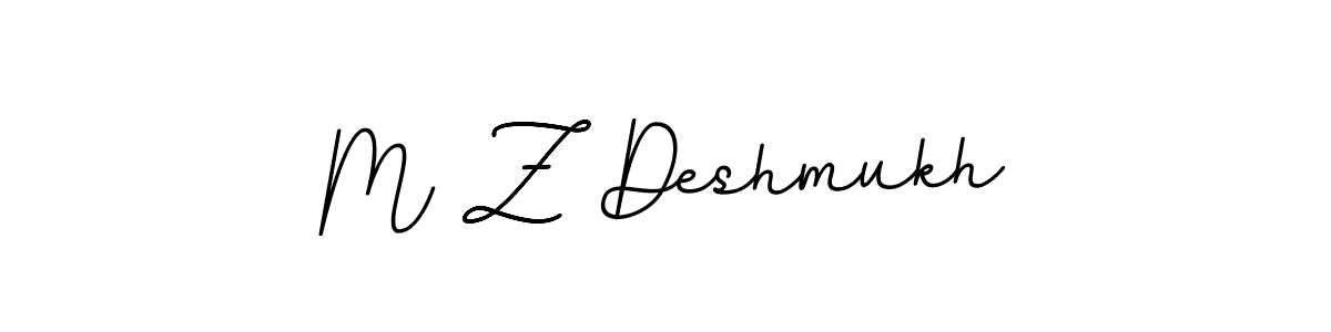 Make a beautiful signature design for name M Z Deshmukh. With this signature (BallpointsItalic-DORy9) style, you can create a handwritten signature for free. M Z Deshmukh signature style 11 images and pictures png