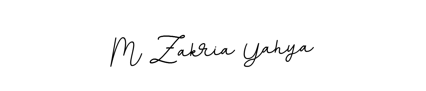 M Zakria Yahya stylish signature style. Best Handwritten Sign (BallpointsItalic-DORy9) for my name. Handwritten Signature Collection Ideas for my name M Zakria Yahya. M Zakria Yahya signature style 11 images and pictures png