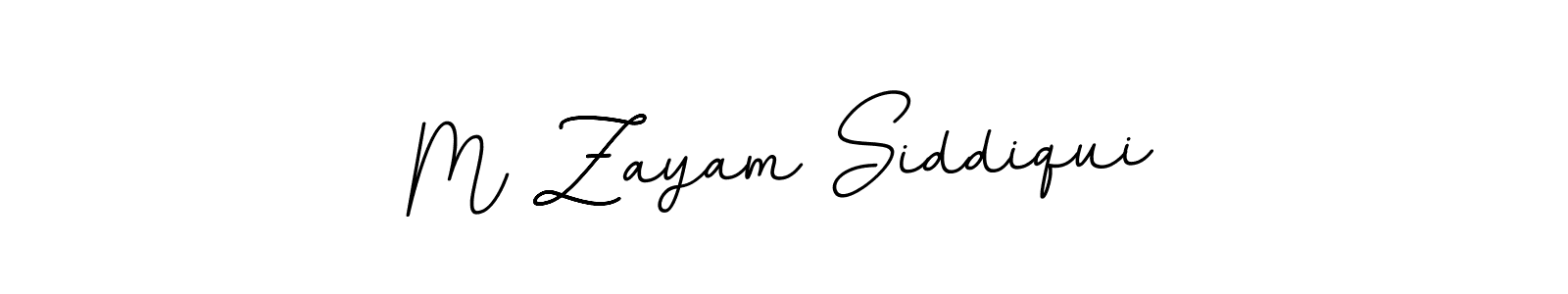 Make a beautiful signature design for name M Zayam Siddiqui. With this signature (BallpointsItalic-DORy9) style, you can create a handwritten signature for free. M Zayam Siddiqui signature style 11 images and pictures png