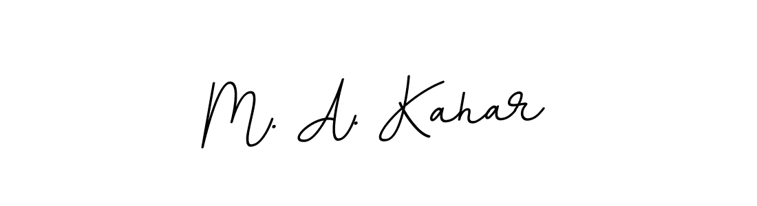 The best way (BallpointsItalic-DORy9) to make a short signature is to pick only two or three words in your name. The name M. A. Kahar include a total of six letters. For converting this name. M. A. Kahar signature style 11 images and pictures png