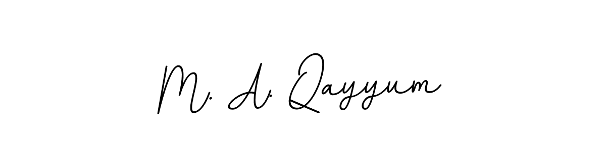 Make a beautiful signature design for name M. A. Qayyum. With this signature (BallpointsItalic-DORy9) style, you can create a handwritten signature for free. M. A. Qayyum signature style 11 images and pictures png