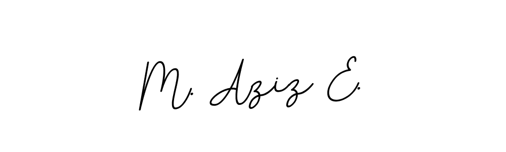 Design your own signature with our free online signature maker. With this signature software, you can create a handwritten (BallpointsItalic-DORy9) signature for name M. Aziz E.. M. Aziz E. signature style 11 images and pictures png