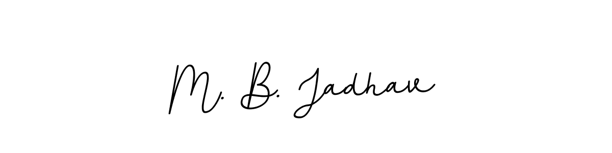 The best way (BallpointsItalic-DORy9) to make a short signature is to pick only two or three words in your name. The name M. B. Jadhav include a total of six letters. For converting this name. M. B. Jadhav signature style 11 images and pictures png