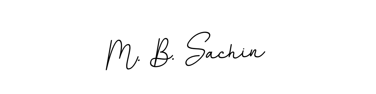 How to make M. B. Sachin name signature. Use BallpointsItalic-DORy9 style for creating short signs online. This is the latest handwritten sign. M. B. Sachin signature style 11 images and pictures png