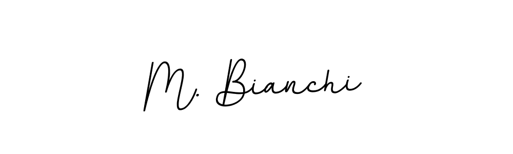 Design your own signature with our free online signature maker. With this signature software, you can create a handwritten (BallpointsItalic-DORy9) signature for name M. Bianchi. M. Bianchi signature style 11 images and pictures png