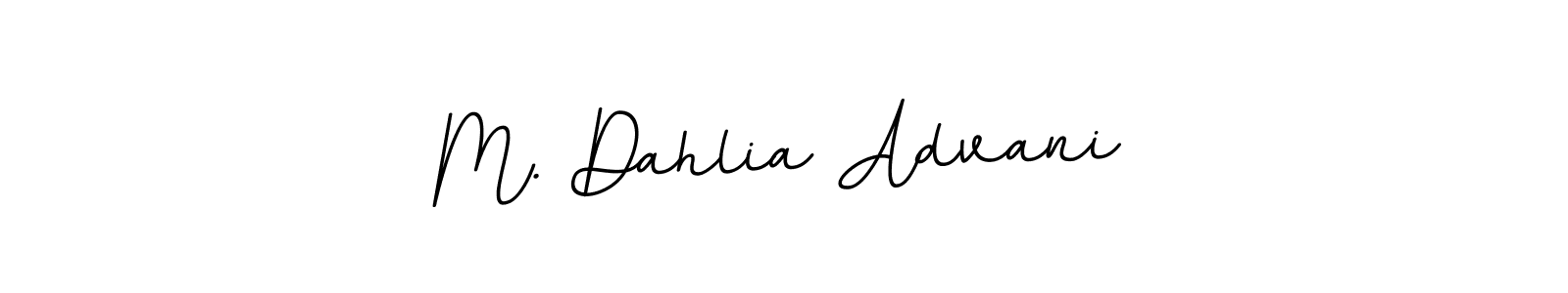 Use a signature maker to create a handwritten signature online. With this signature software, you can design (BallpointsItalic-DORy9) your own signature for name M. Dahlia Advani. M. Dahlia Advani signature style 11 images and pictures png