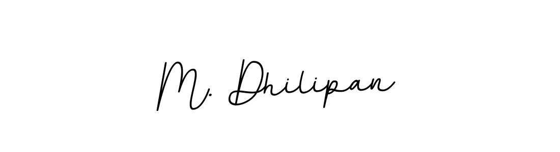 You should practise on your own different ways (BallpointsItalic-DORy9) to write your name (M. Dhilipan) in signature. don't let someone else do it for you. M. Dhilipan signature style 11 images and pictures png