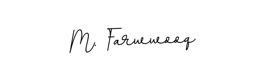 How to make M. Farwwooq name signature. Use BallpointsItalic-DORy9 style for creating short signs online. This is the latest handwritten sign. M. Farwwooq signature style 11 images and pictures png